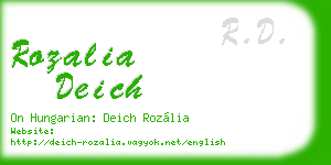 rozalia deich business card
